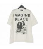 セントマイケル SAINTMICHAEL 26SS JL_SS T-SHIRT/IMAGINE PEACE プリントTシャツ カットソー 半袖 XL ホワイト 白 SM-MK8-0000-C27
