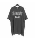 ヴェトモン ベトモン VETEMENTS 再構築 クルーネック プリントTシャツ カットソー 半袖 S ウォッシュドブラック 黒 UE54TR570B