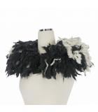 ドリスヴァンノッテン DRIES VAN NOTEN 22AW NANCE シャギーウール ネックウォーマー スヌード マフラー ONE ブラック/ホワイト 012200-5722