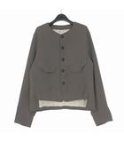ウジョー Ujoh ノーカラージャケット ブルゾン 長袖 2 グレー M761-Y51-001