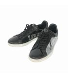 ルイヴィトン LOUIS VUITTON ルクセンブルクライン レザー×パイル スニーカー 靴 7 ブラック/グレー MS0188