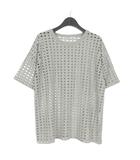 ティーバイアレキサンダーワン T by Alexanderwang メッシュ Tシャツ カットソー 半袖 M ライトグレー
