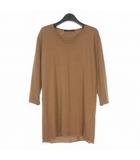 エーケーエム AKM Vネック カットオフ Tシャツ カットソー XL ブラウン 茶 7140