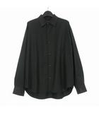ハレ HARE ジャガード切替 ロングスリーブシャツ 長袖 S ブラック 黒 HA020144TO