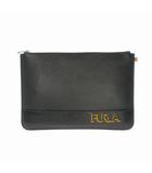 フルラ FURLA レザー ロゴ クラッチバッグ セカンドバッグ 鞄 ブラック 黒