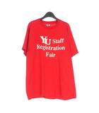 フルーツオブザルーム FRUIT OF THE LOOM 90’s ヴィンテージ YU スタッフTシャツ カットソー 半袖 XL レッド 赤