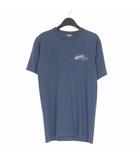 フルーツオブザルーム FRUIT OF THE LOOM 90’s ヴィンテージ プリントTシャツ カットソー 半袖 M ブルー 青