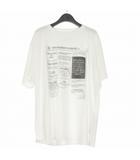 メゾンマルジェラ Maison Margiela 25SS Newspaper Print T-Shirt グラフィックデザイン Tシャツ カットソー 半袖 S ホワイト 白 SH0GC0043 国内正規
