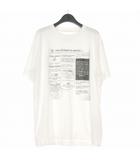 メゾンマルジェラ Maison Margiela 25SS Newspaper Print T-Shirt グラフィックデザイン Tシャツ カットソー 半袖 XS ホワイト 白 SH0GC0043 国内正規