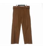 エムエムシックス メゾンマルジェラ MM6 Maison Margiela 19AW ベルト付き ウールワイドパンツ スラックス 40 ブラウン 茶 S32KA0567 国内正規