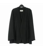 メゾンマルジェラ Maison Margiela 26SS ノーカラージャケット ブレザー 長袖 48 ブラック 黒 S50BN0318 国内正規