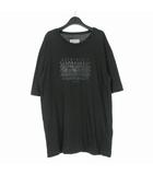 メゾンマルジェラ Maison Margiela 26SS ロゴプリント 刺繍 Tシャツ カットソー 半袖 XS ブラック 黒 S50GC0730 国内正規