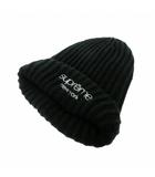 シュプリーム SUPREME 24AW Classic Logo Chunky Ribbed Beanie クラシックロゴ チャンキーリブドビーニー ニットキャップ 帽子 OS ブラック 黒