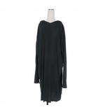 エムエムシックス メゾンマルジェラ MM6 Maison Margiela 22SS フーデッド カットソーワンピース ドレス 長袖 L ブラック 黒 S52CT0695 S23476 国内正規