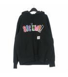 シュプリーム SUPREME ×ダブルタップス WTAPS 21AW Sic'em! Hooded Sweatshirt ヘビーウェイトパーカー フーディ L ブラック 黒 国内正規