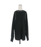 スドーク soduk 21AW thermal knit pullover エルボーパッチ サーマルニット プルオーバー 長袖 F ブラック 黒 0421030507