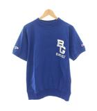 ビームスゴルフ BEAMS GOLF チャンピオン CHAMPION 別注 ゴルフウェア リバースウィーブ REVERSE WEAVE モックネックGolfロゴアイコンヘビーウェイトTシャツ 半袖 ロゴプリント M 青 ブルー C8-XG301 /YT