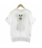 チャンピオン CHAMPION BEAMS GOLF Disney リバースウィーブ モックネックシャツ Tシャツ カットソー 半袖 プリント M 白 ホワイト C8-ZG001 /KU