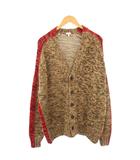 ロエベ LOEWE Contrasting Stripe Knit Cardigan ニットカーディガン 長袖 ストライプ S 茶 H526Y16K12 /KH