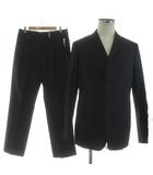 バーバリー BURBERRY HIGH BREAK JKT TECH SLACKS スーツ セットアップ 上下 テーラードジャケット タックパンツ 48R 黒 ブラック 8023653 8023139 /KU