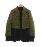 コムデギャルソンオムプリュス COMME des GARCONS HOMME PLUS AD2025 25AW TO HELL WITH WAR ドッキングジャケット ミリタリー テーラード M カーキ 黒  PP-J023 /KH