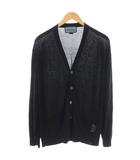 ウール 蛇刺繍 ニット カーディガン 長袖 XXL 黒 ブラック 509978 X1438 /☆G