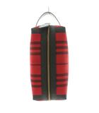 バーバリー BURBERRY ポーチ ハンドバッグ チェック柄 赤 レッド 黒 ブラック /KU
