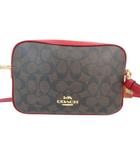 コーチ COACH ショルダーバッグ H2011-66168 シグネチャー ロゴ 総柄 ブラウン レッド QQQ ☆AA★