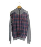 ルコックスポルティフ Le coq sportif ゴルフ ウェア ニット ジップアップ 長袖 チェック サイズM グレー QQQ