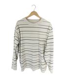 マーガレットハウエル MARGARET HOWELL MHL. プルオーバー Tシャツ 長袖 ロング ボーダー ベージュ サイズXL QQQ