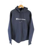 チャンピオン CHAMPION ボンディング パーカー プルオーバー 長袖 ロゴ ワンポイント 刺繍 ネイビー Sサイズ QQQ