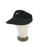 ナイキ NIKE S60912 CCH サンバイザー 帽子 刺しゅう ロゴ スウィッシュ 調整アジャスター 黒 QQQ