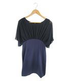 スピック&スパン ノーブル Spick&Span Noble ワンピース ドレス 半袖 レース 透け感 ショート丈 無地 ネイビー パープル QQQ