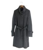 ユナイテッドアローズ UNITED ARROWS ウール コート ベルト 無地 ロング サイズ36 グレー QQQ
