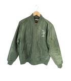  レンジ range ジャケット フライト MA-1 ロゴ プリント グリーン系 サイズL QQQ