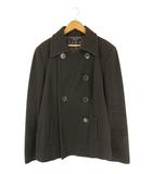 ザラ ベーシック ZARA BASIC Pコート ピーコート ダブルブレスト 長袖 無地 ブラウン サイズ USA L QQQ