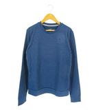 Tシャツ プルオーバー 長袖  裏起毛 プリント ロゴ サイズS ネイビー 国内正規 QQQ