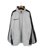 チャンピオン CHAMPION ジップアップ ウィンドブレーカー ロゴ 刺繍 CJ9244S サイズL シルバーカラー QQQ
