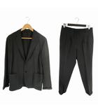 ジャンネット GIANNETTO VJ338 セットアップ テーラード ジャケット スラックス パンツ スーツ シングルブレスト 無地 ブラック サイズ48 QQQ