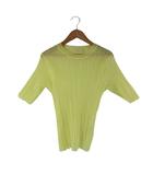 イエナ IENA ニット 五分袖 無地 リブ イエロー QQQ