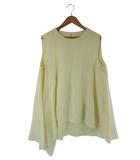 ノーブル NOBLE ノースリーブ シャツ ブラウス カットソー アシンメトリー アシメ イエロー QQQ