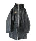 ミズノ MIZUNO ベンチ コート フード  箱根駅伝 マラソン ロゴ プリント サイズM 黒 QQQ