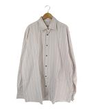 カルバンクライン CALVIN KLEIN シャツ Yシャツ ビジネス オフィス 長袖 ストライプ サイズL ピンク系 QQQ