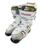 サロモン Salomon スキー ブーツ シューズ ウィンター スポーツ ロゴ 総柄 ホワイト サイズ23.5 QQQ