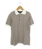  スポーツトレイン SPORTS TRAIN ポロシャツ ボタン 半袖 ボーダー サイズM ブラウン系 QQQ