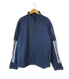 アディダス adidas ジップアップ ジャケット 長袖 ロゴ 刺繍 裏地 メッシュサイズS ネイビー  国内正規 QQQ