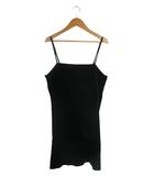 ローリーズファーム LOWRYS FARM キャミソール タンクトップ 無地 ベロア サイズF 黒 QQQ