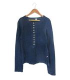 ピュアブルージャパン pure blue japan 正藍屋 Tシャツ 前ボタン 長袖 無地 サイズ0 ネイビー QQQ