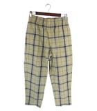 ジーユー GU パンツ シェフ イージー ロング チェック ベージュ サイズL QQQ