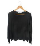 ザラ ZARA プルオーバー ニット 長袖 無地 ブラック サイズL QQQ